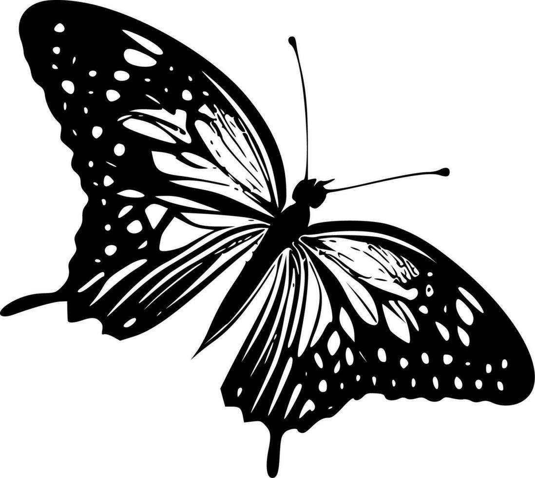 Schmetterling, minimalistisch und einfach Silhouette - - Vektor Illustration