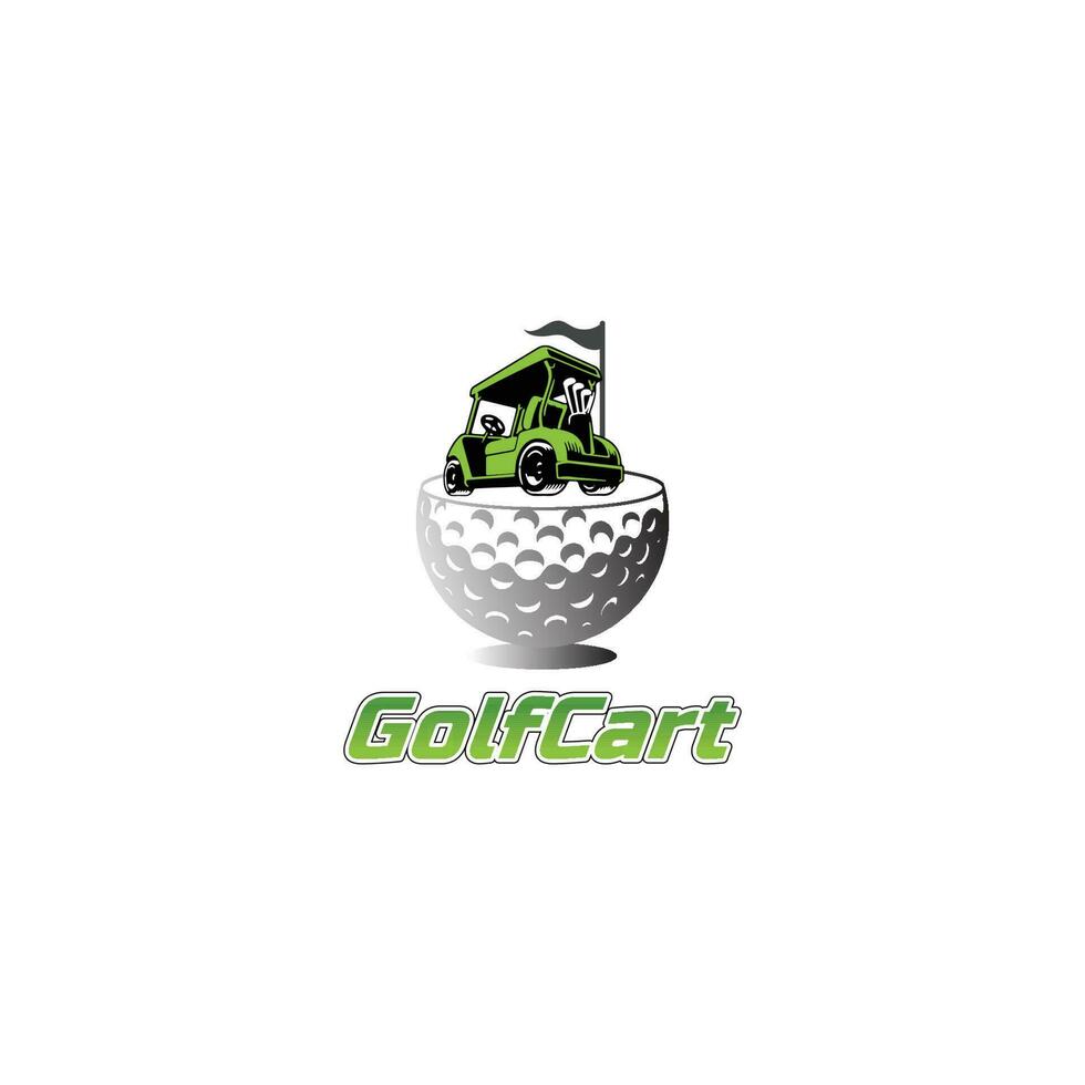 golf vagn företag logotyp vektor