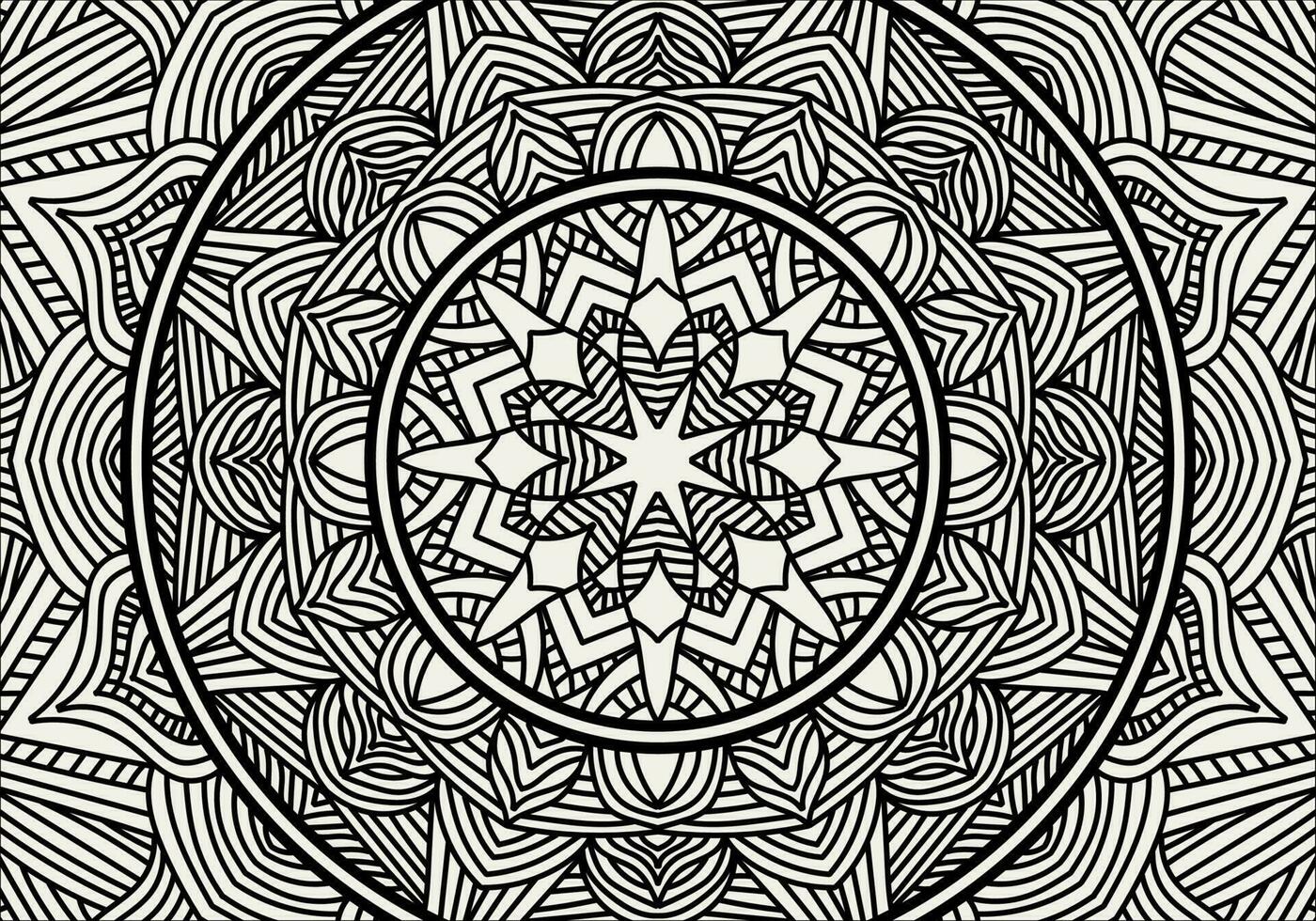 vektor mandala färg sida. mandala illustration för färg bok.