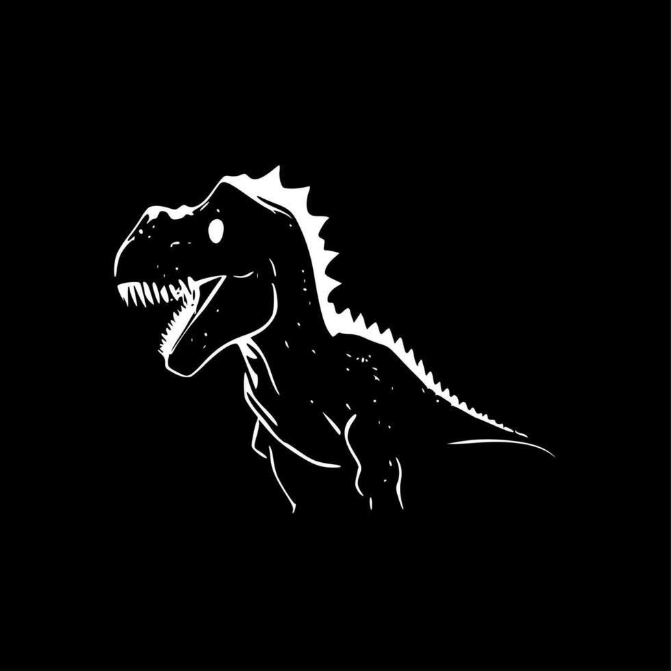 dinosaurie - minimalistisk och platt logotyp - vektor illustration