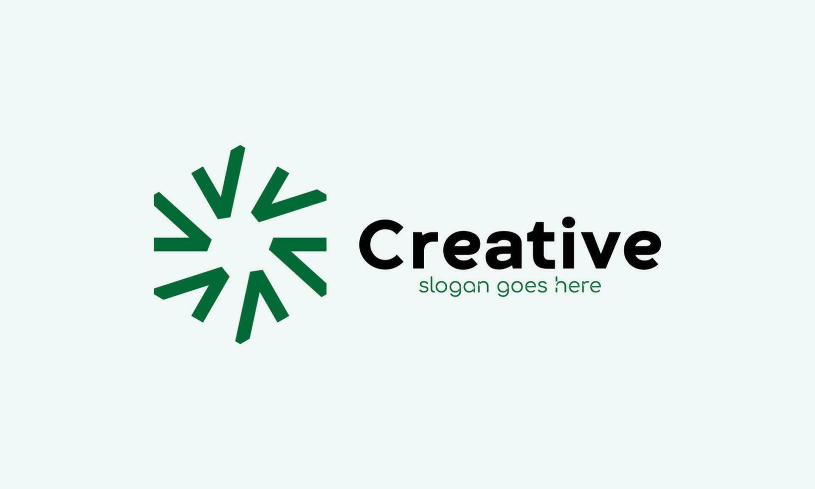 Logo Kreis Ellbogen kreativ Stil Konzept minimalistisch Vektor Linie Symbol Element Grafik Design