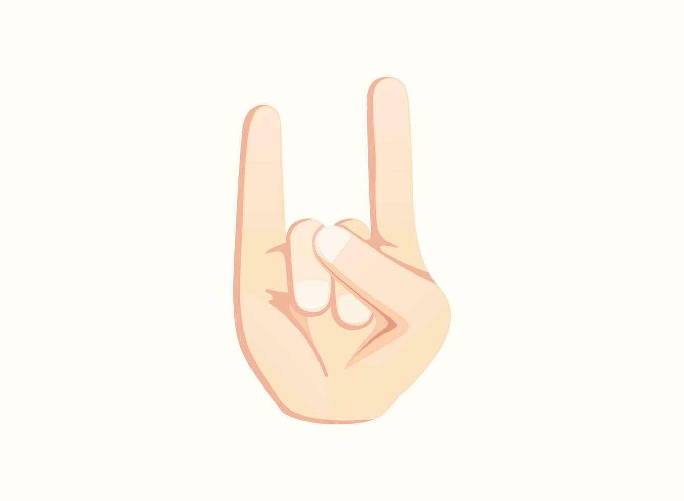 Zeichen von das Hörner Symbol. Hand Geste Emoji Vektor Illustration