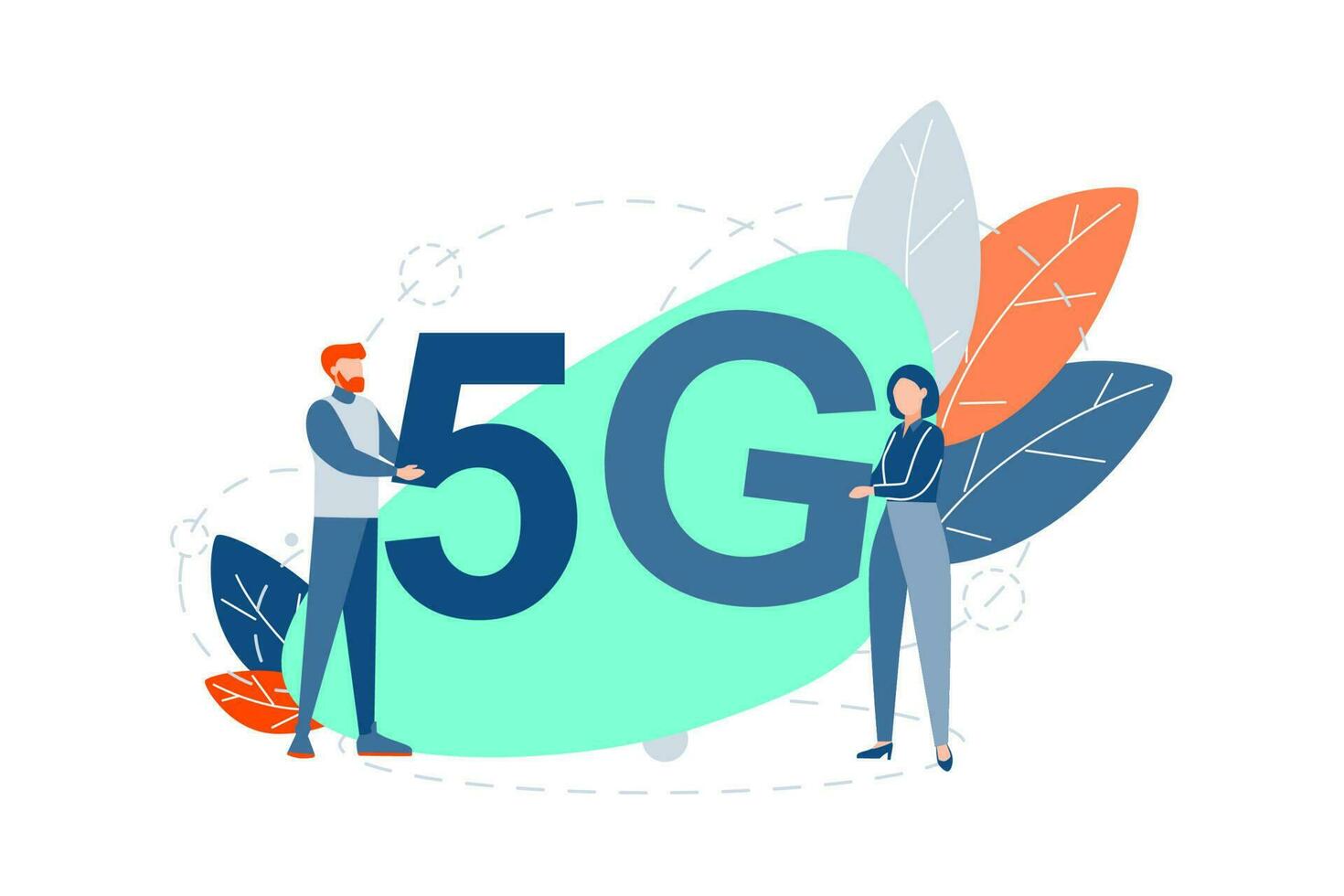 innovativ 5g teknologi begrepp vektor