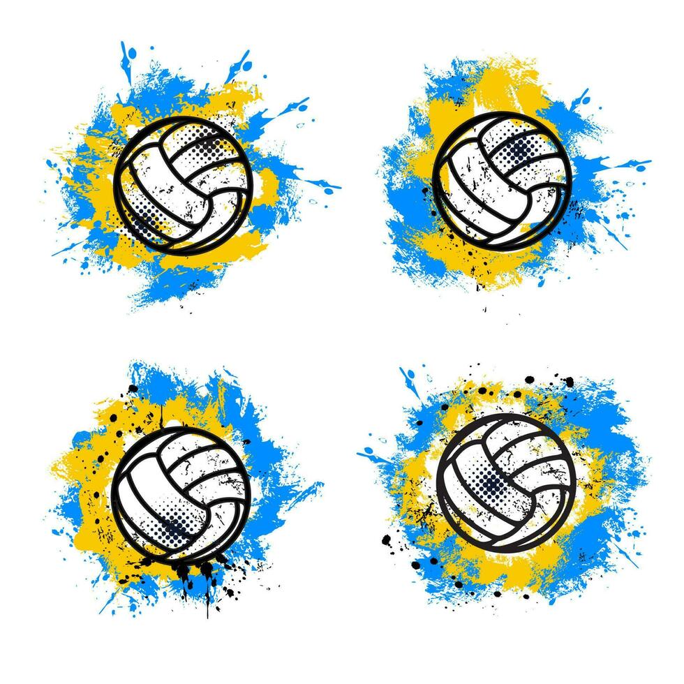 volleyboll team sport boll grunge vektor baner