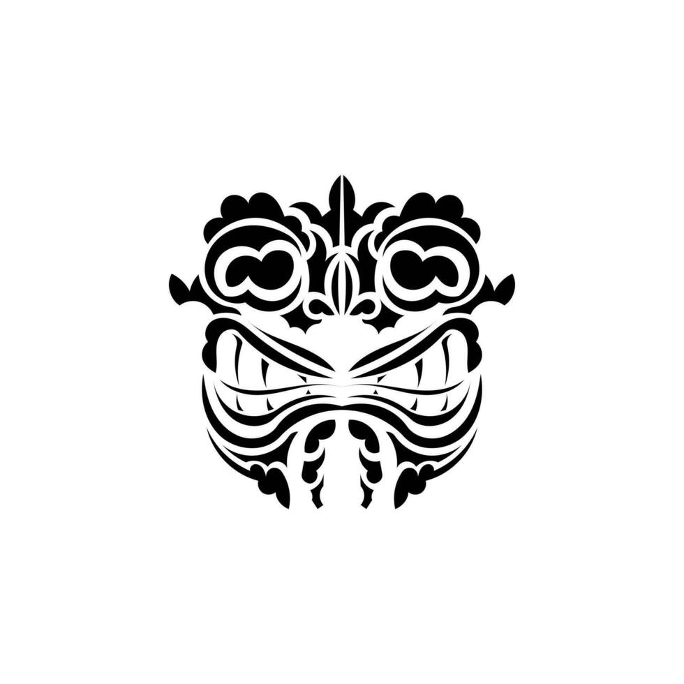 Stammes- Maske. traditionell Totem Symbol. Maori Stil. Vektor isoliert auf Weiß Hintergrund.