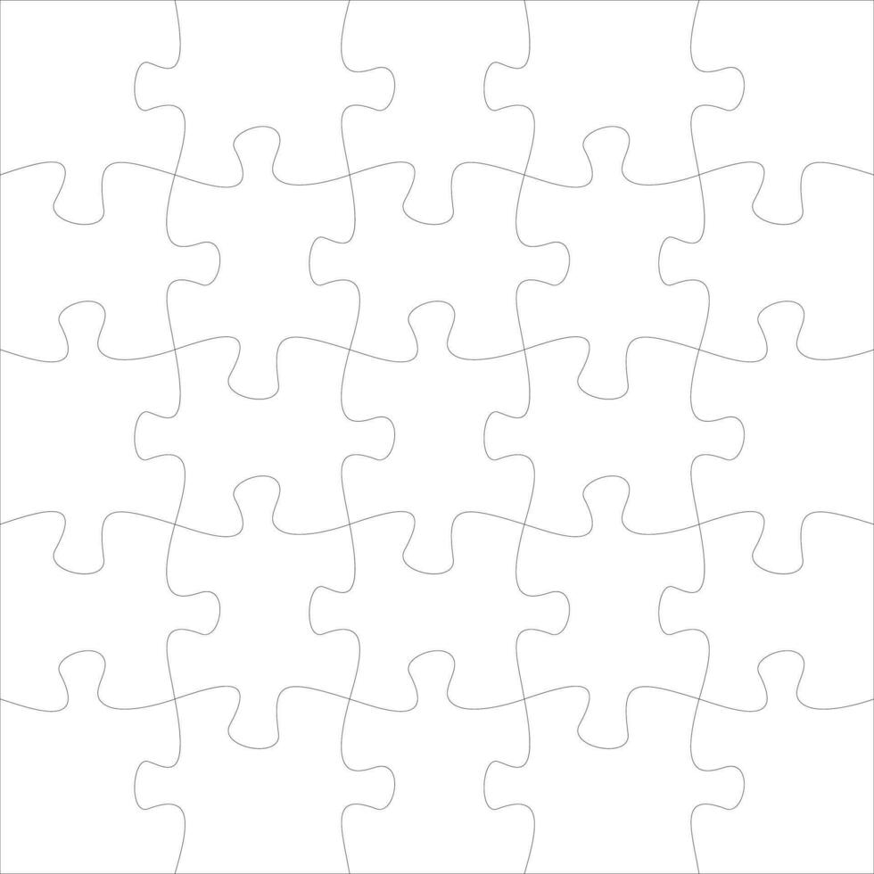 Puzzle Stücke Vorlage. zwanzig Puzzle Puzzle Teile vektor