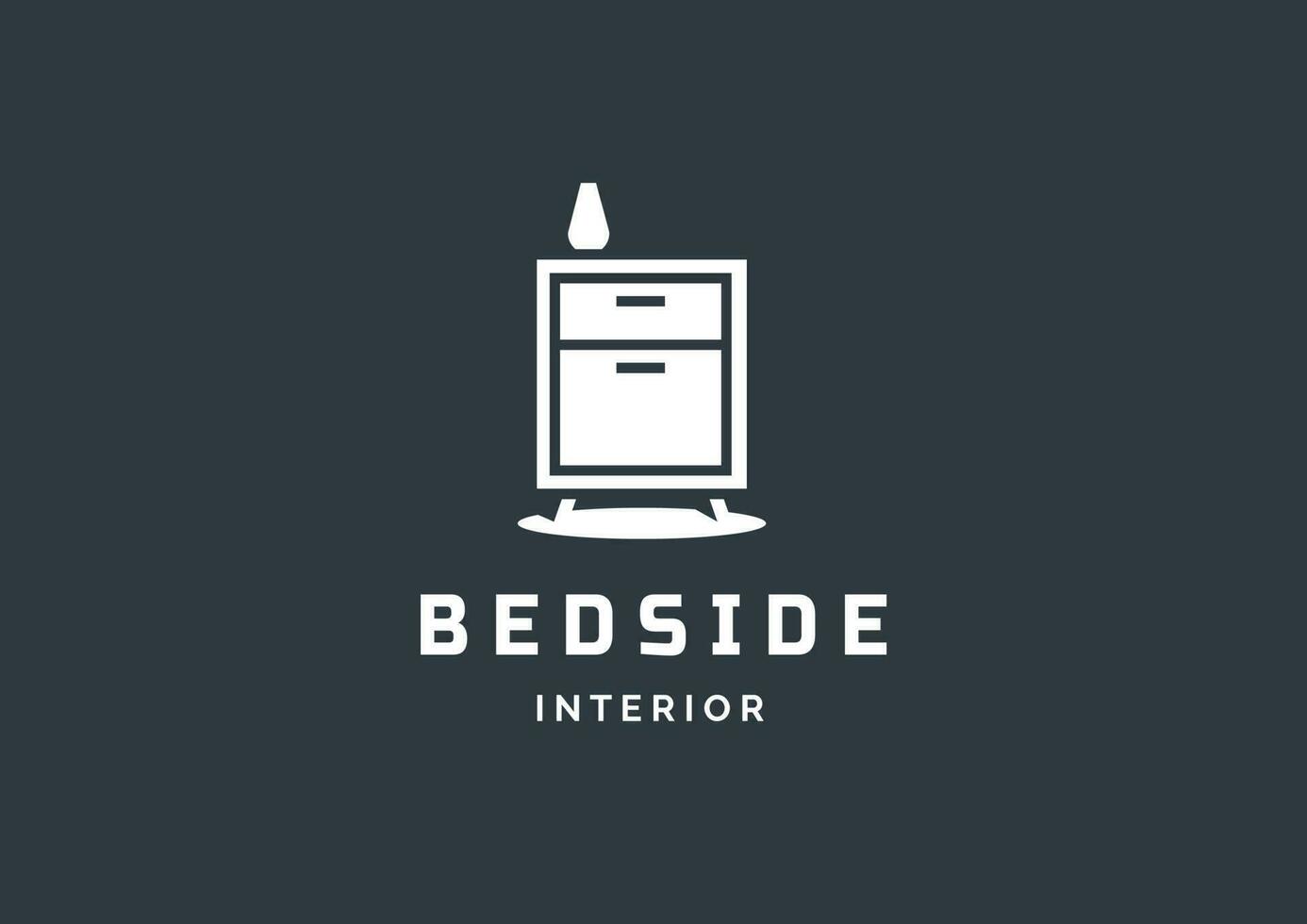 Bett Möbel modern Logo Vektor Symbol Illustration zum Industrie
