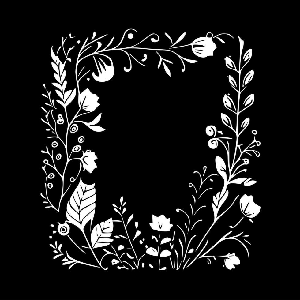 Blumen- Rand - - hoch Qualität Vektor Logo - - Vektor Illustration Ideal zum T-Shirt Grafik