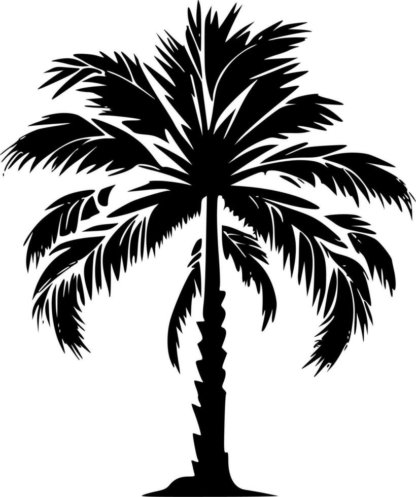 Palme Baum, minimalistisch und einfach Silhouette - - Vektor Illustration