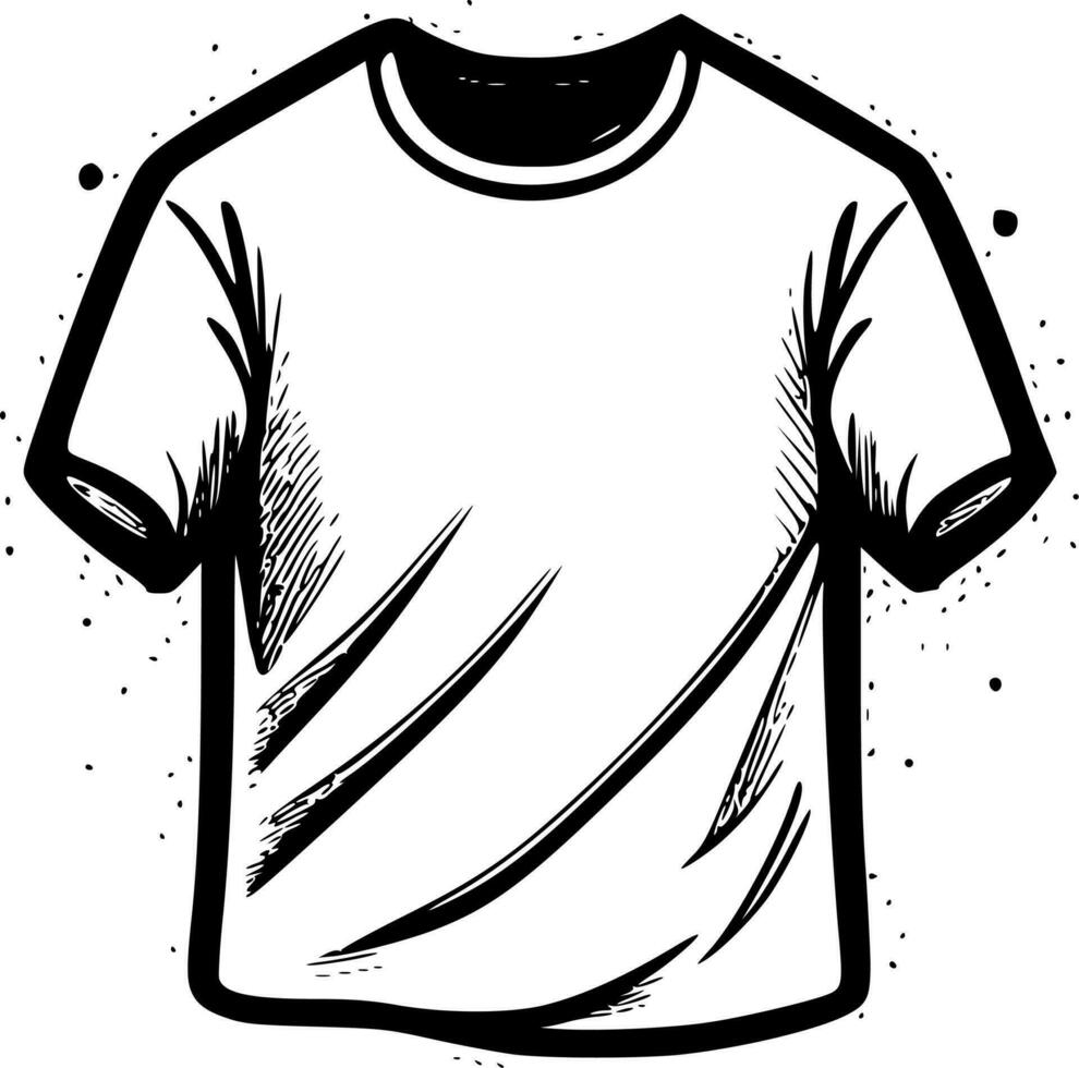 t-shirt - minimalistisk och platt logotyp - vektor illustration
