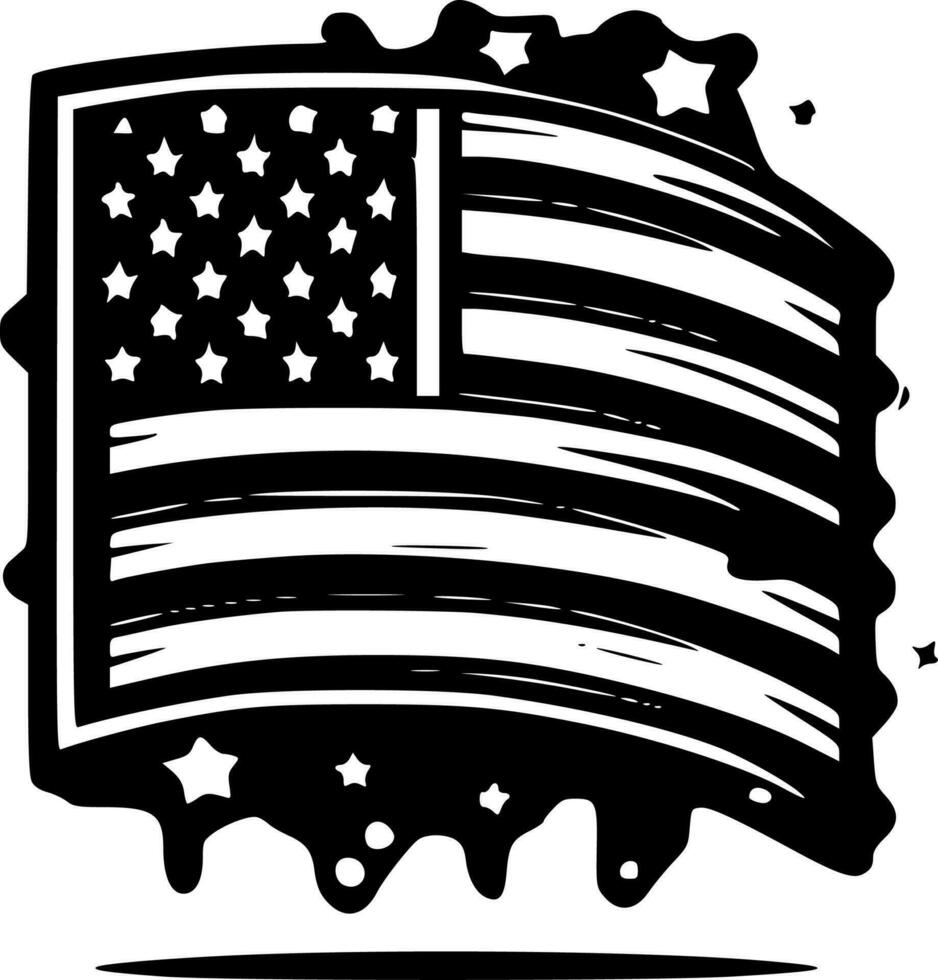 patriotisk - minimalistisk och platt logotyp - vektor illustration