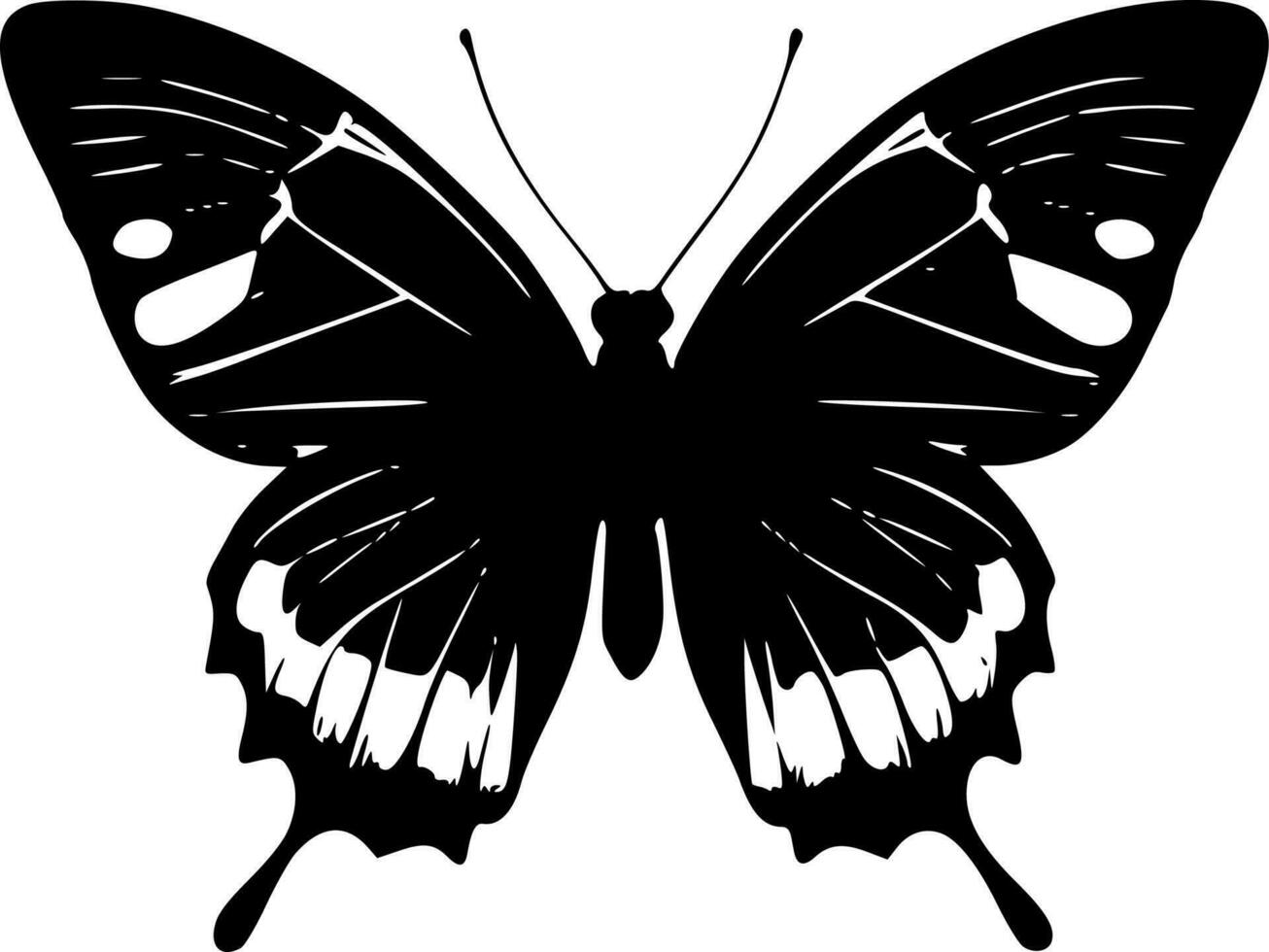 Schmetterling, schwarz und Weiß Vektor Illustration