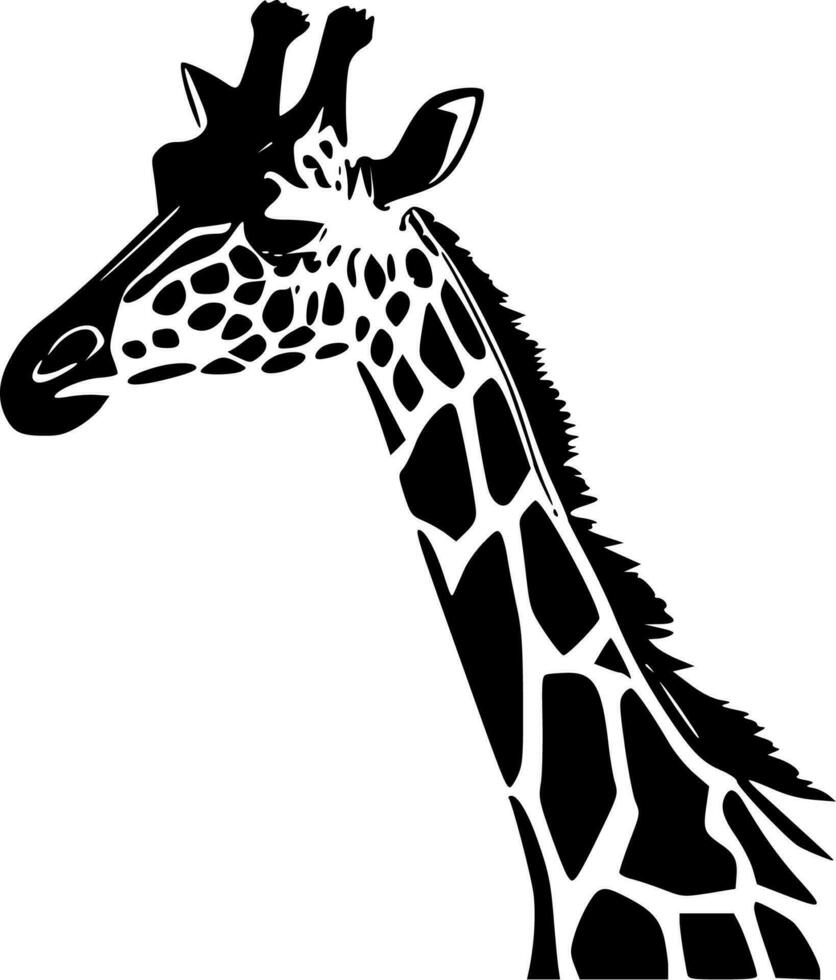 giraff - minimalistisk och platt logotyp - vektor illustration