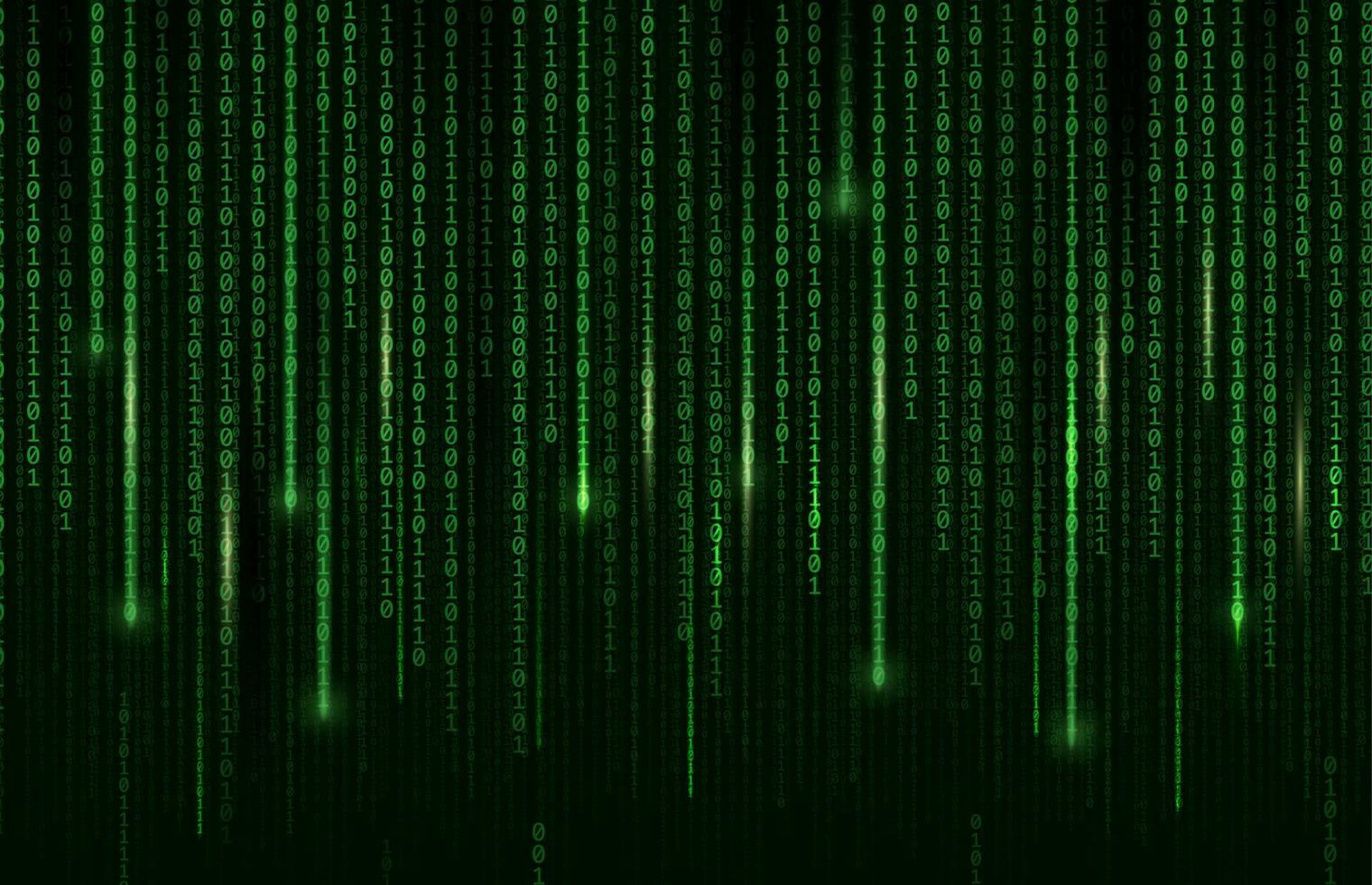 Technologie Hintergrund, Digital binär Code Matrix vektor