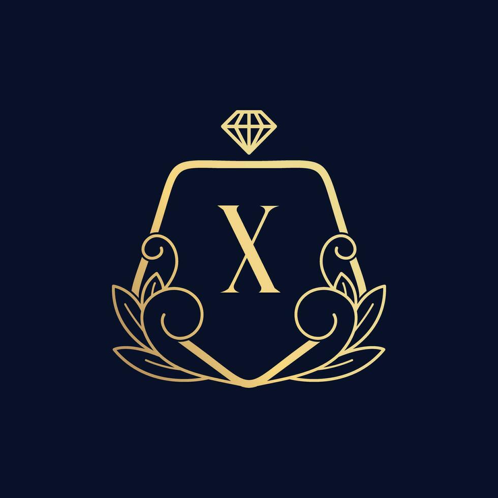 Vektor Prämie luxuriös Parfüm Logo x