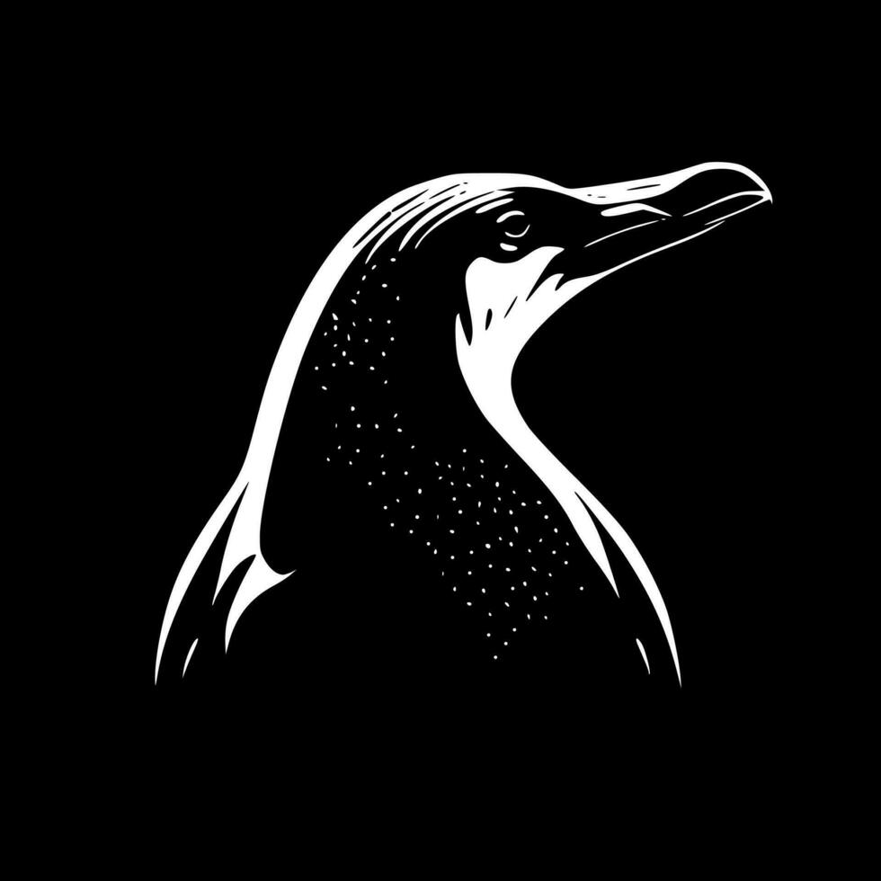 Pinguin - - schwarz und Weiß isoliert Symbol - - Vektor Illustration