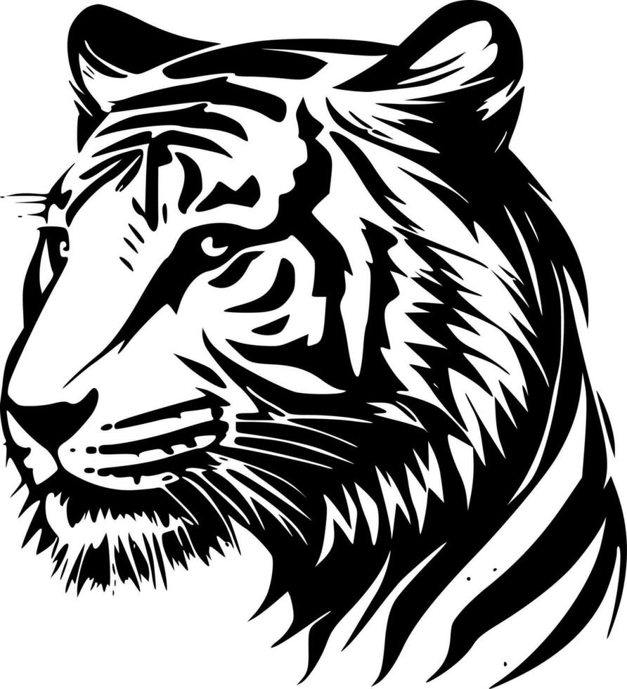 Tiger - - minimalistisch und eben Logo - - Vektor Illustration