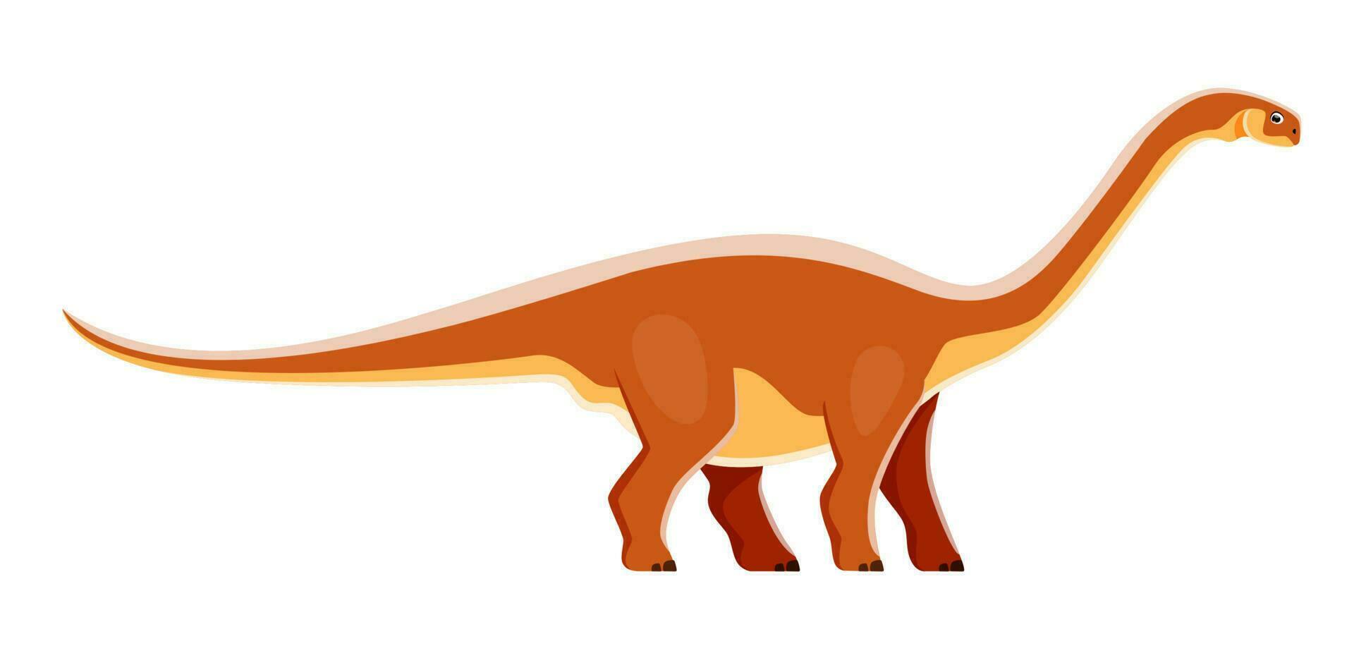 tecknad serie cetiosaurus dinosaurie karaktär, söt dino vektor