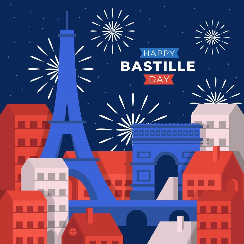 Hintergrund der Bastille-Tagesfeier vektor