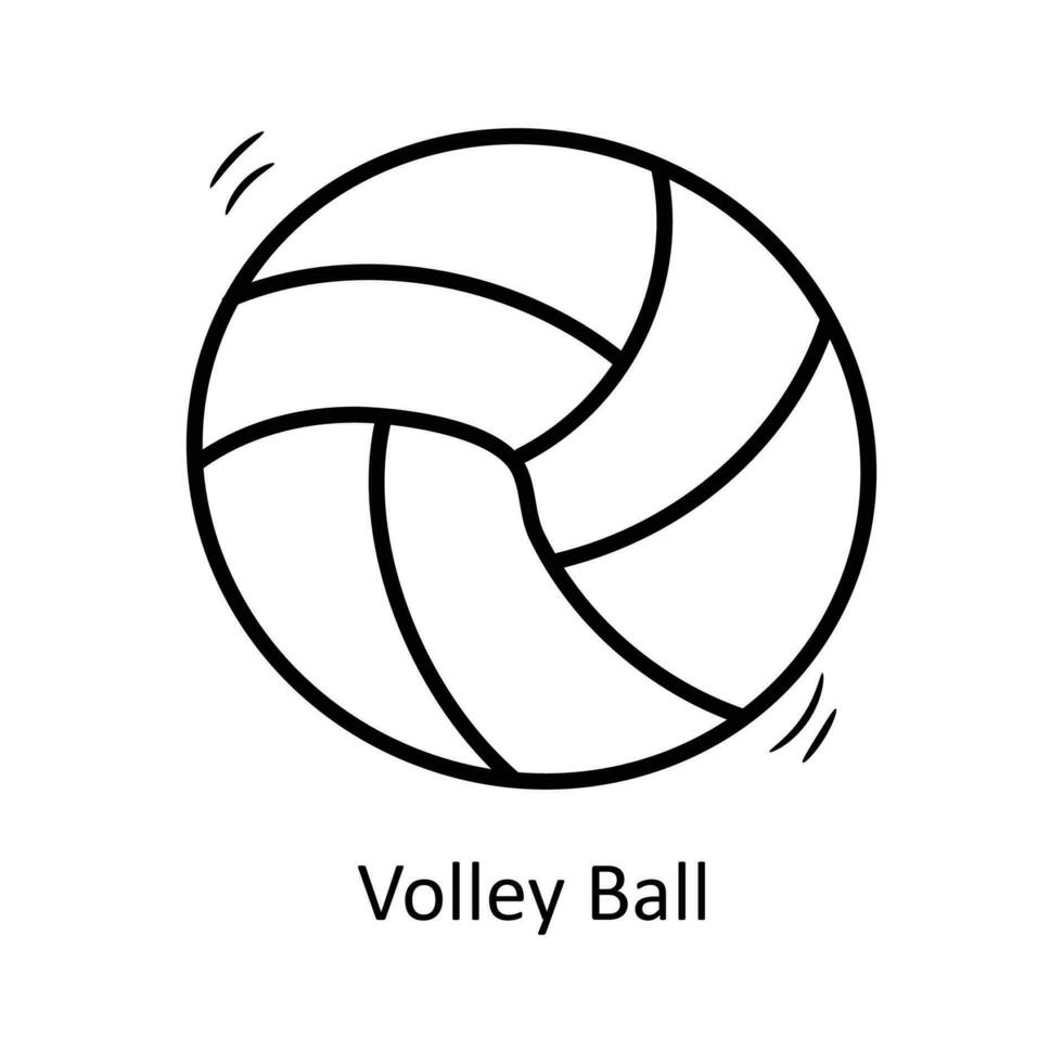 volley boll vektor översikt ikon design illustration. olympic symbol på vit bakgrund eps 10 fil