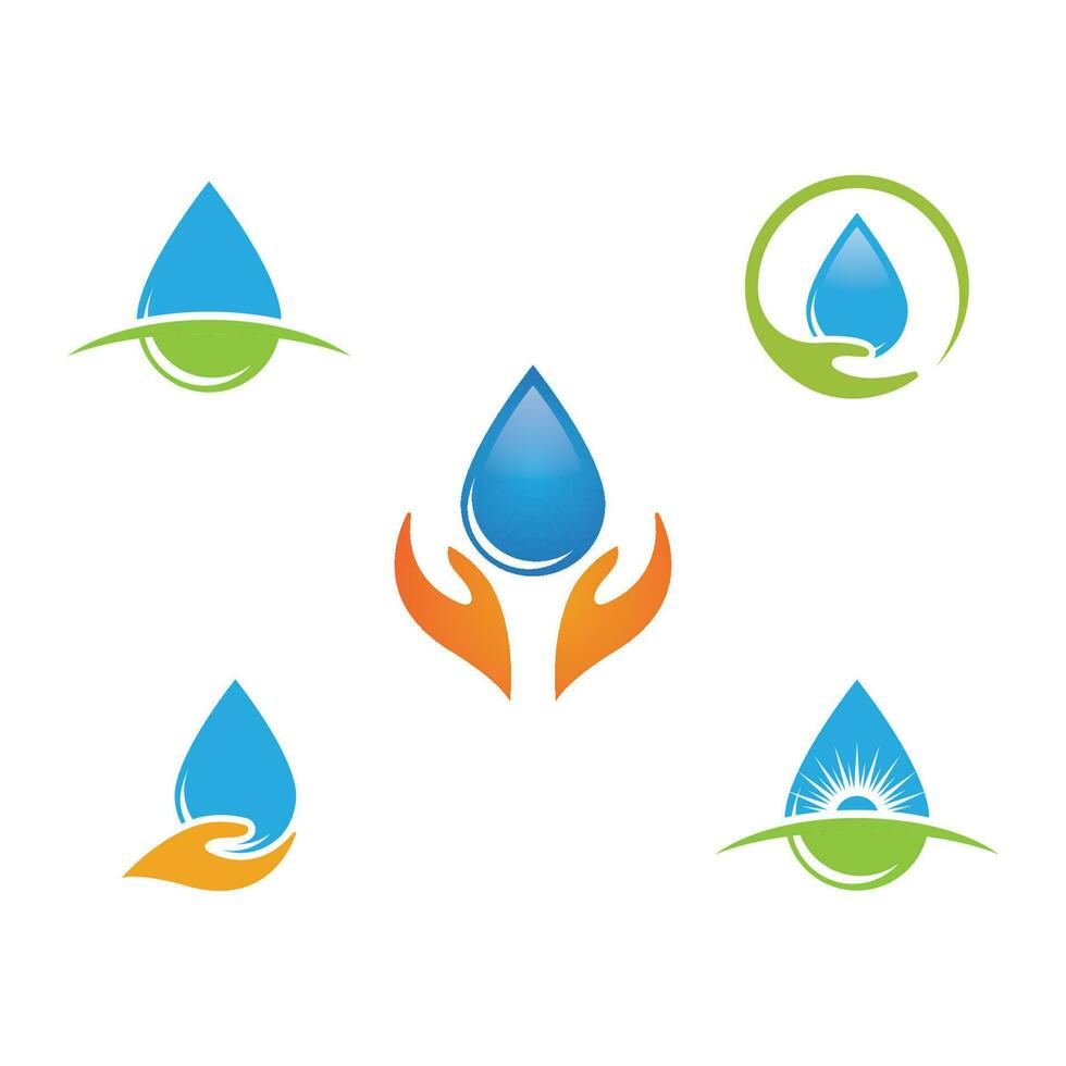 Wassertropfen-Logo-Vorlage vektor