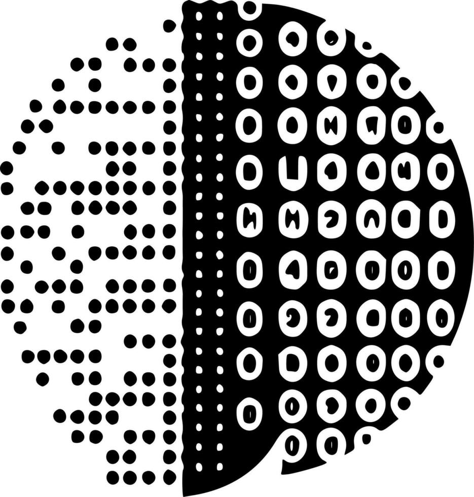 binär koda - minimalistisk och platt logotyp - vektor illustration