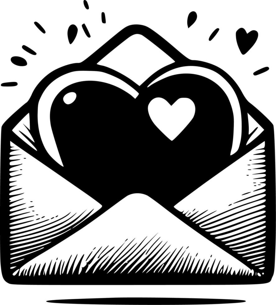 Briefumschlag mit Herz - - hoch Qualität Vektor Logo - - Vektor Illustration Ideal zum T-Shirt Grafik