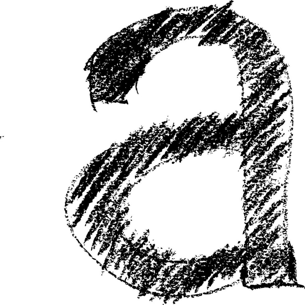 Vektor Silhouette von Briefe ABC auf Weiß Hintergrund