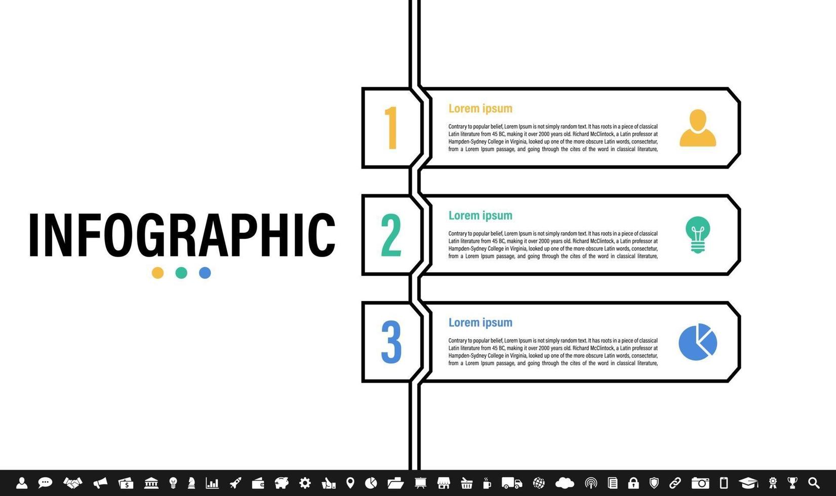 Infografik Designvorlage mit Geschäftskonzept vektor