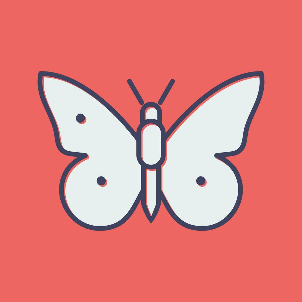 Schmetterling fliegendes Vektorsymbol vektor