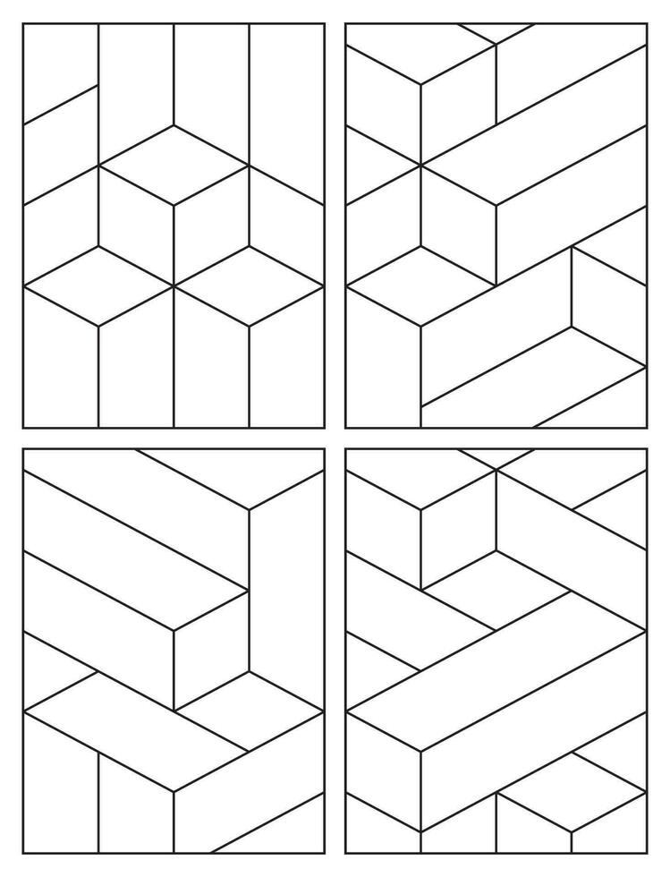 färg sidor geometrisk för barn vektor