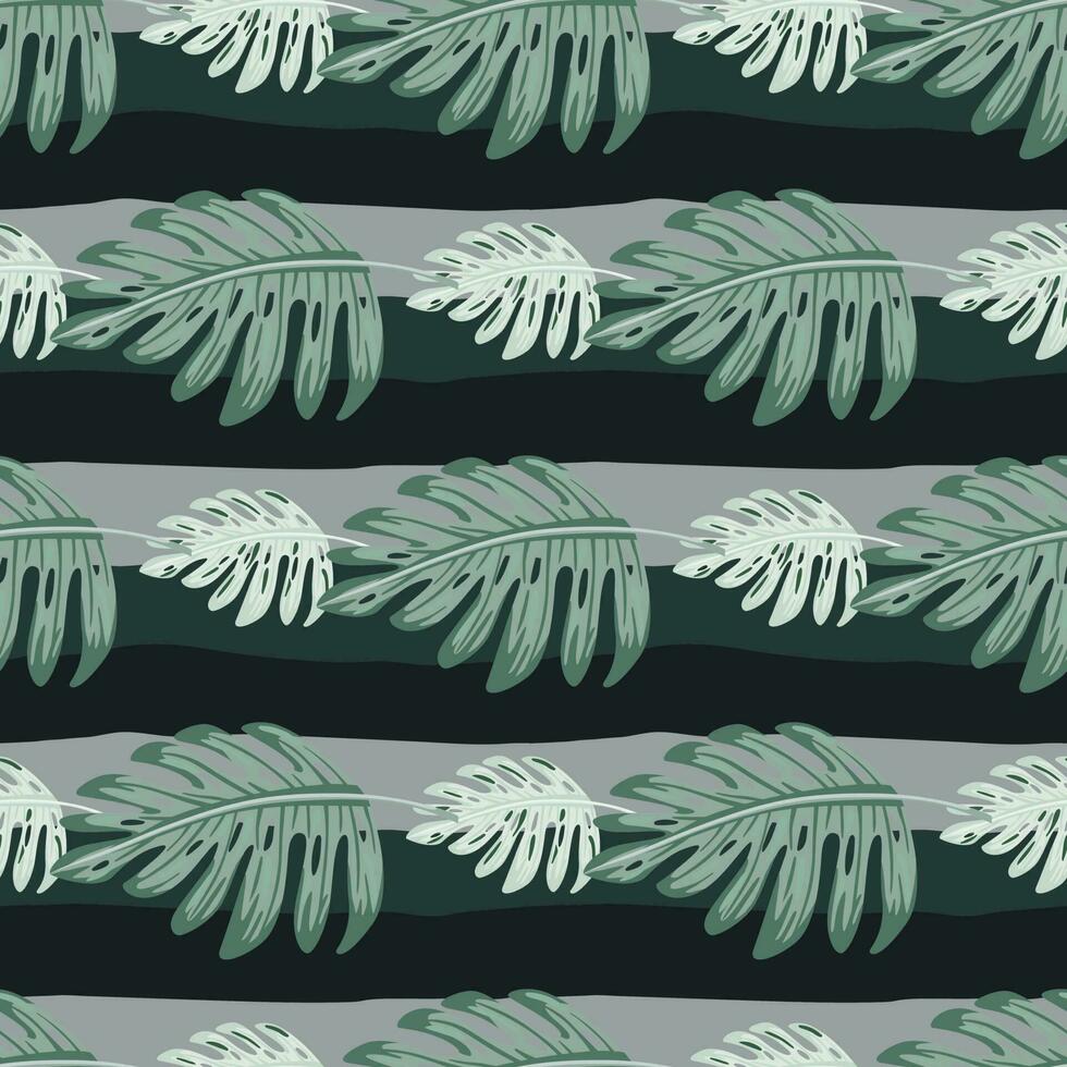 abstrakt exotisch Pflanze nahtlos Muster. botanisch Blatt Hintergrund. tropisch Muster, Palme Blätter Blumen- Hintergrund. vektor