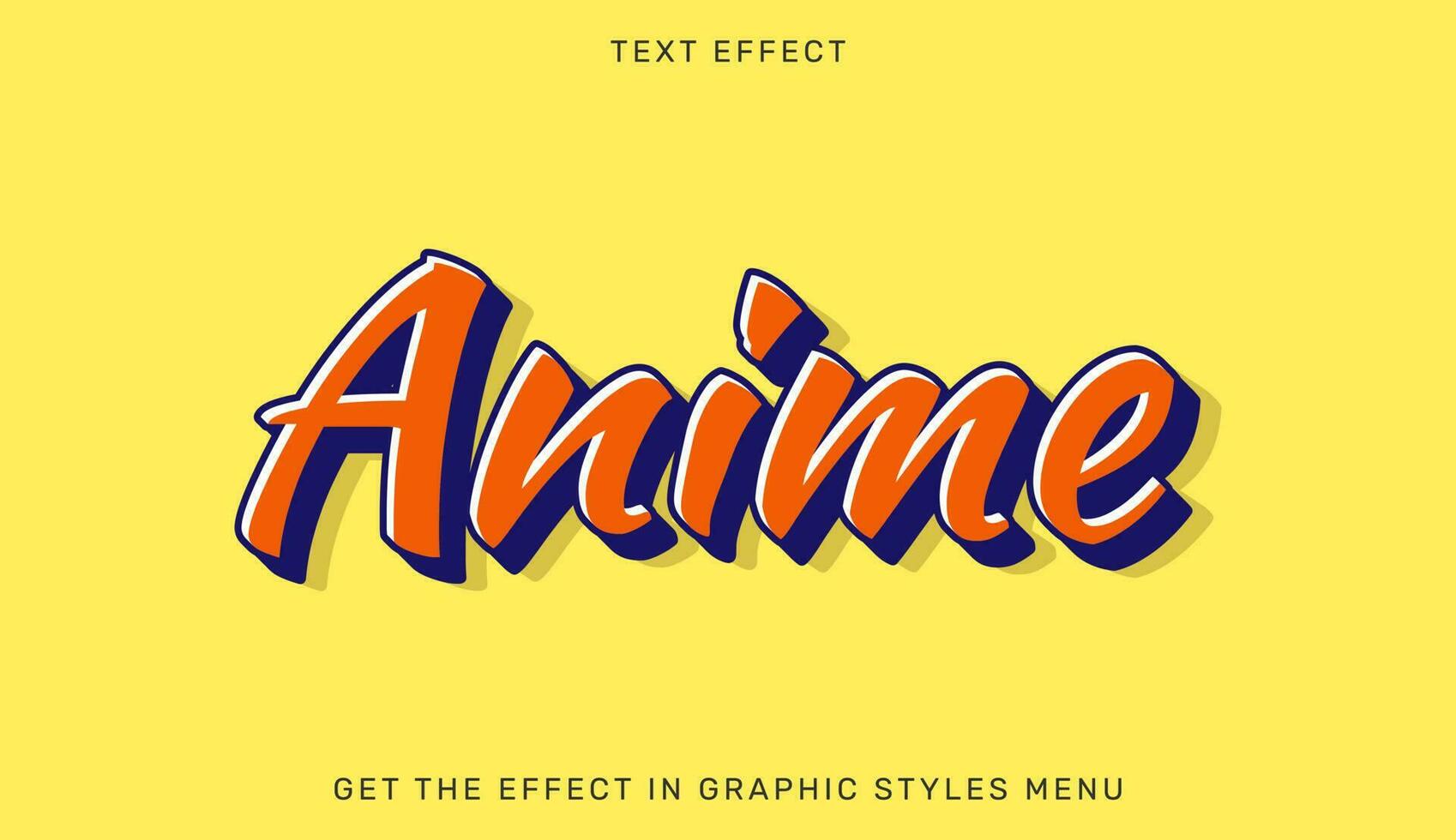 Anime editierbar Text bewirken im retro Stil vektor