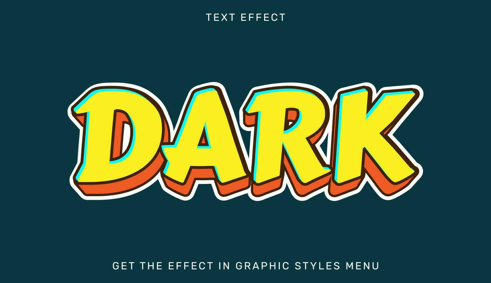 vektor illustration av mörk text effekt