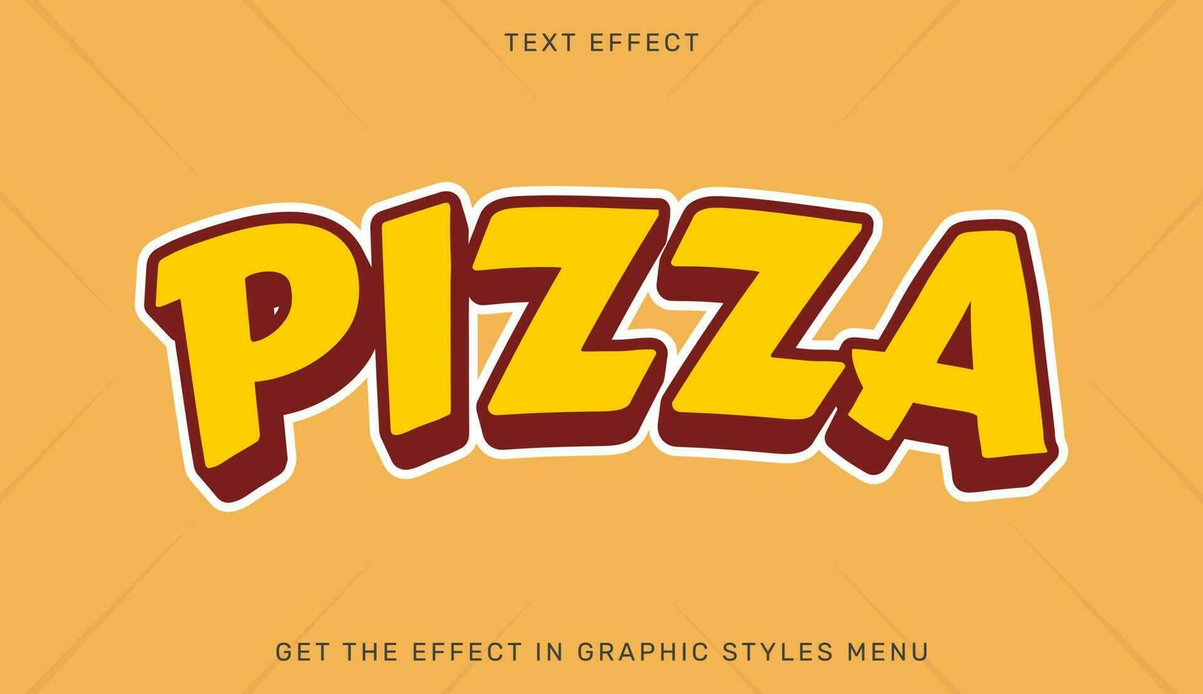 pizza redigerbar text effekt mall vektor
