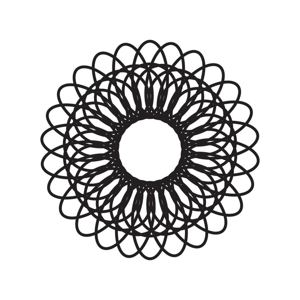 cirkel radiell motiv ikon vektor