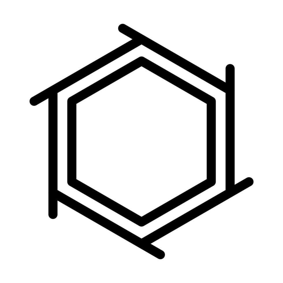 Hexagon lineart Symbol vektor