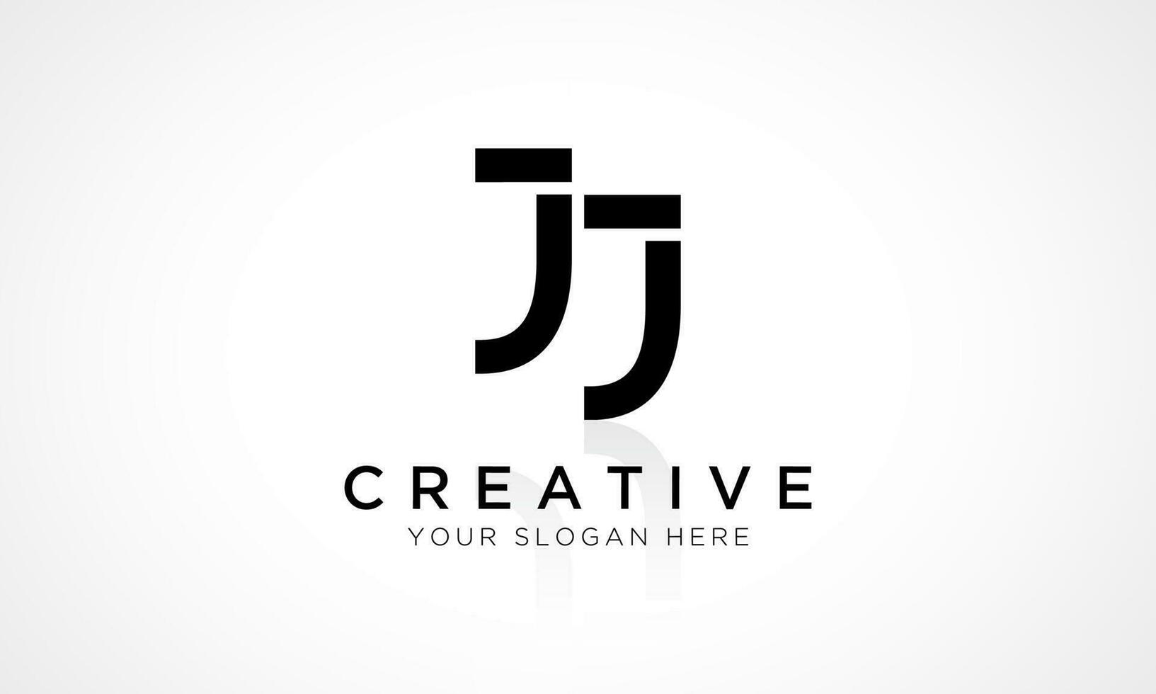 Alphabet Brief jj Logo Design mit glänzend Betrachtung Vektor Symbol Illustration. Initiale Brief jj Logo Design Vektor zum Geschäft Unternehmen. elegant minimal Brief Symbol.