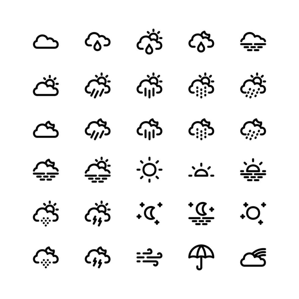 Wettersymbol eingestellt vektor