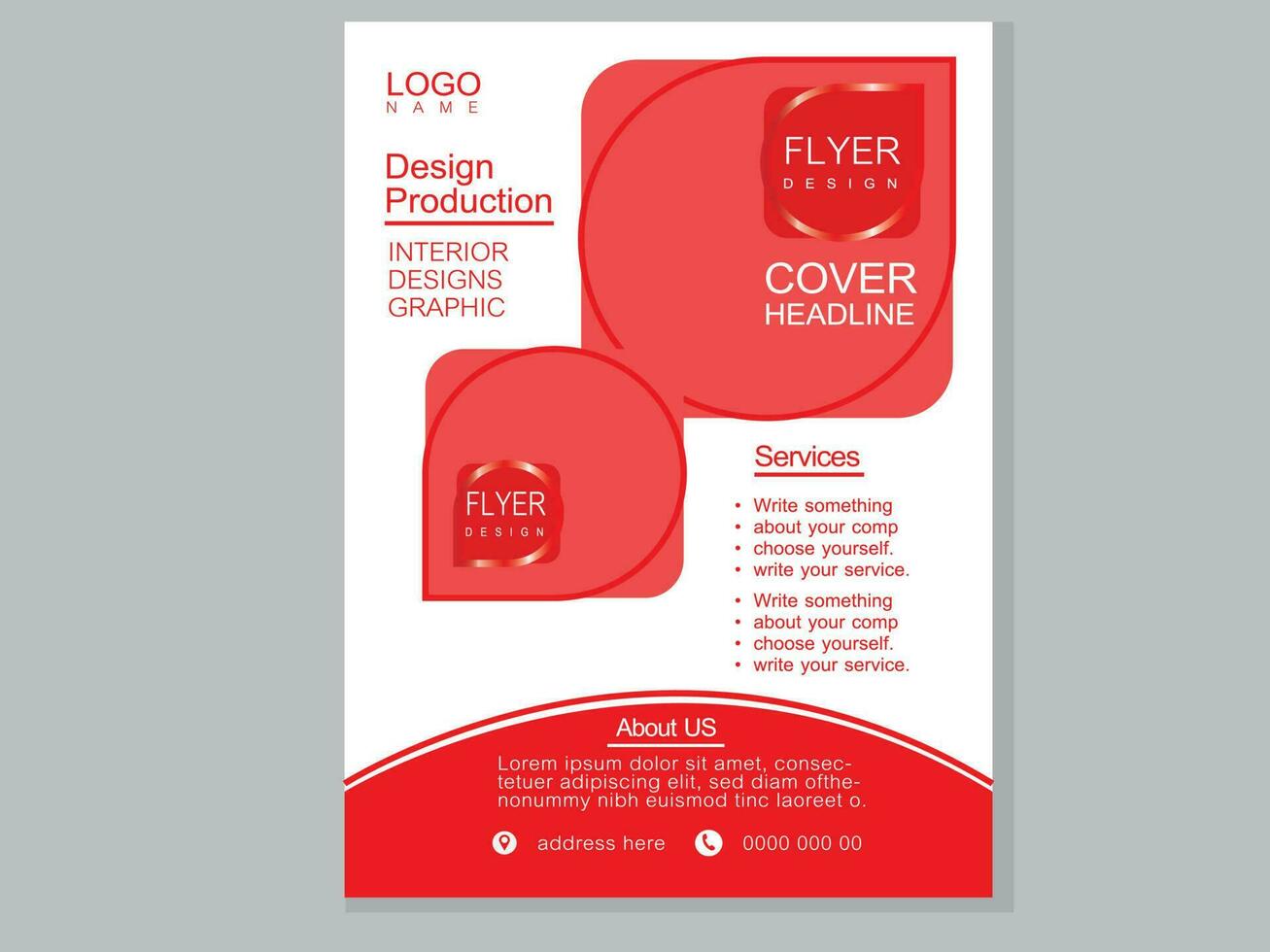 företags- företag flygblad design för din företag vektor