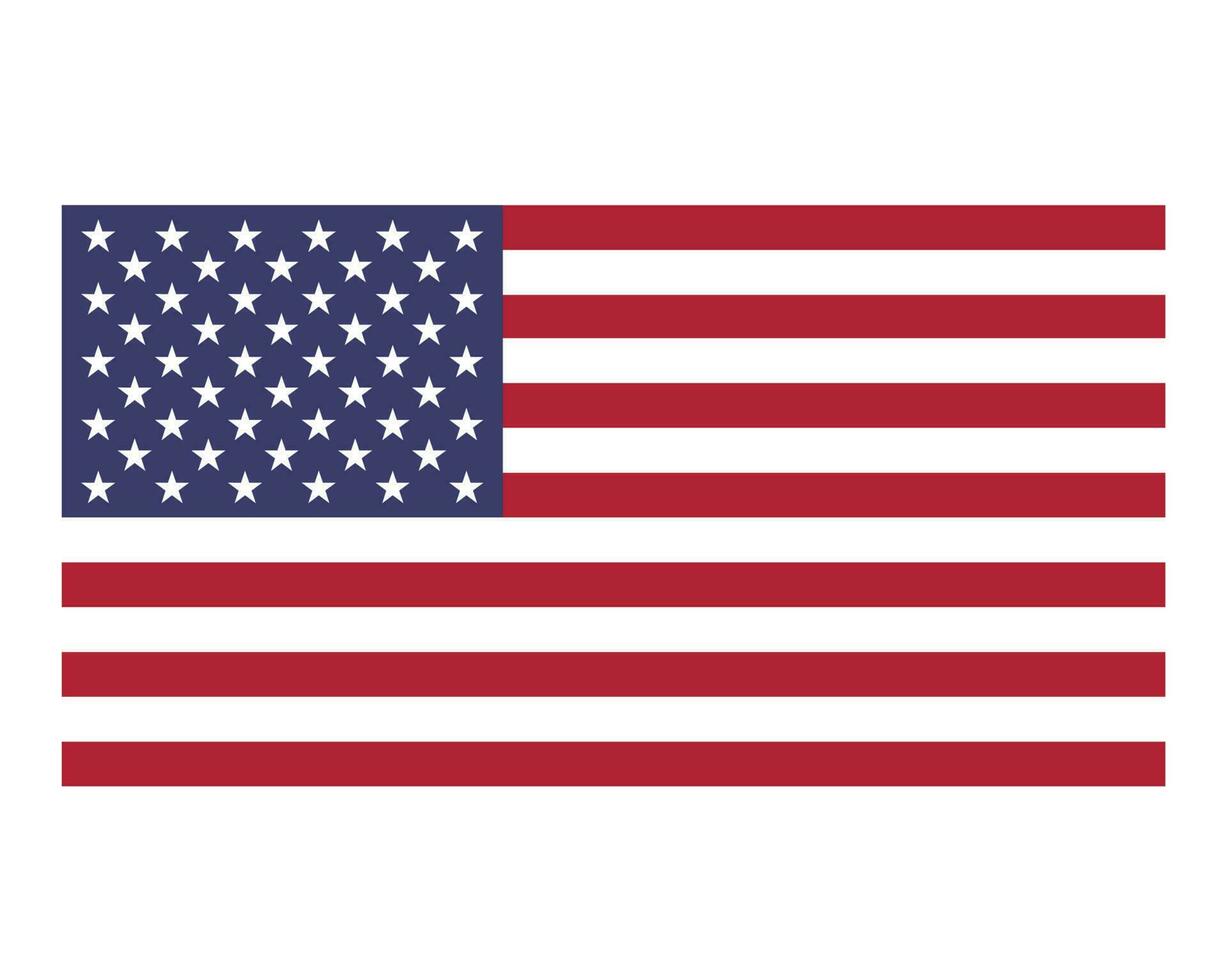 USA flagga nationell amerikan platt ikon, förenad stater av Amerika Land illustration vektor