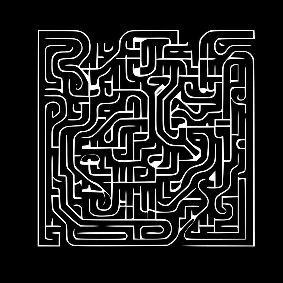 Labyrinthe, schwarz und Weiß Vektor Illustration