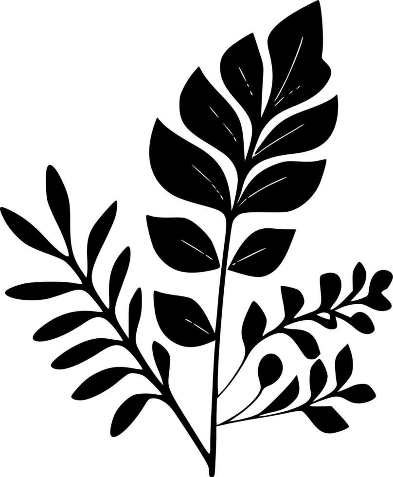 botanisk - minimalistisk och platt logotyp - vektor illustration