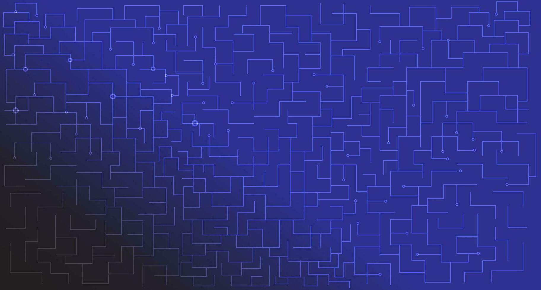 teknologi blå bakgrund abstrakt rader, prickar, cirkel och isometrisk rader med vit lysande ljus digital företag marknadsföring förbindelse och stor data begrepp nätverk, grafisk vektor illustration