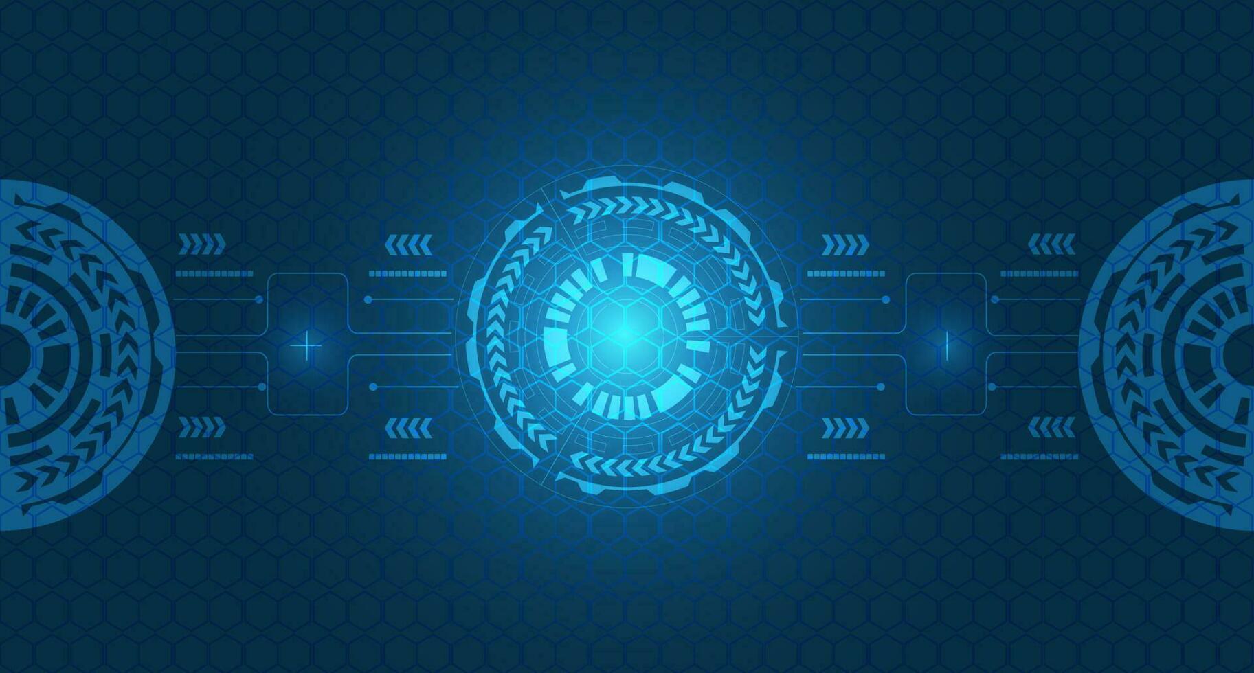 abstrakt modern teknologi bakgrund innovation begrepp till förbindelse vektor illustration, digital trogen cirkel och form och vit lysande ljus