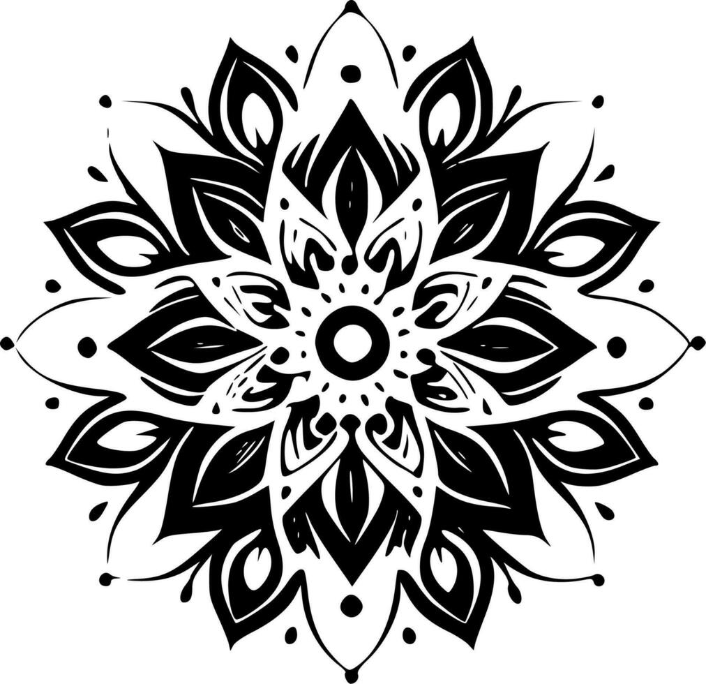 mandala - minimalistisk och platt logotyp - vektor illustration