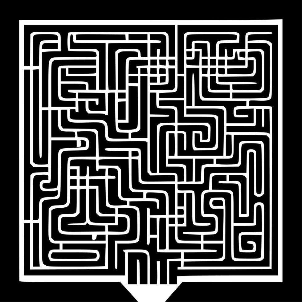 Labyrinthe, schwarz und Weiß Vektor Illustration