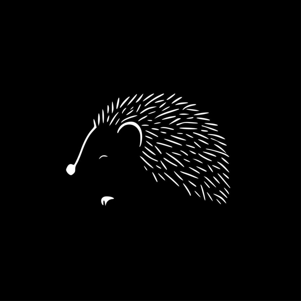 Igel, schwarz und Weiß Vektor Illustration