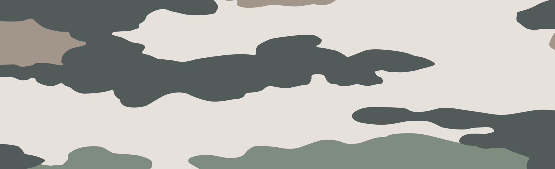 militär eller jakt panorama khaki geometriska sömlösa mönster - vektor