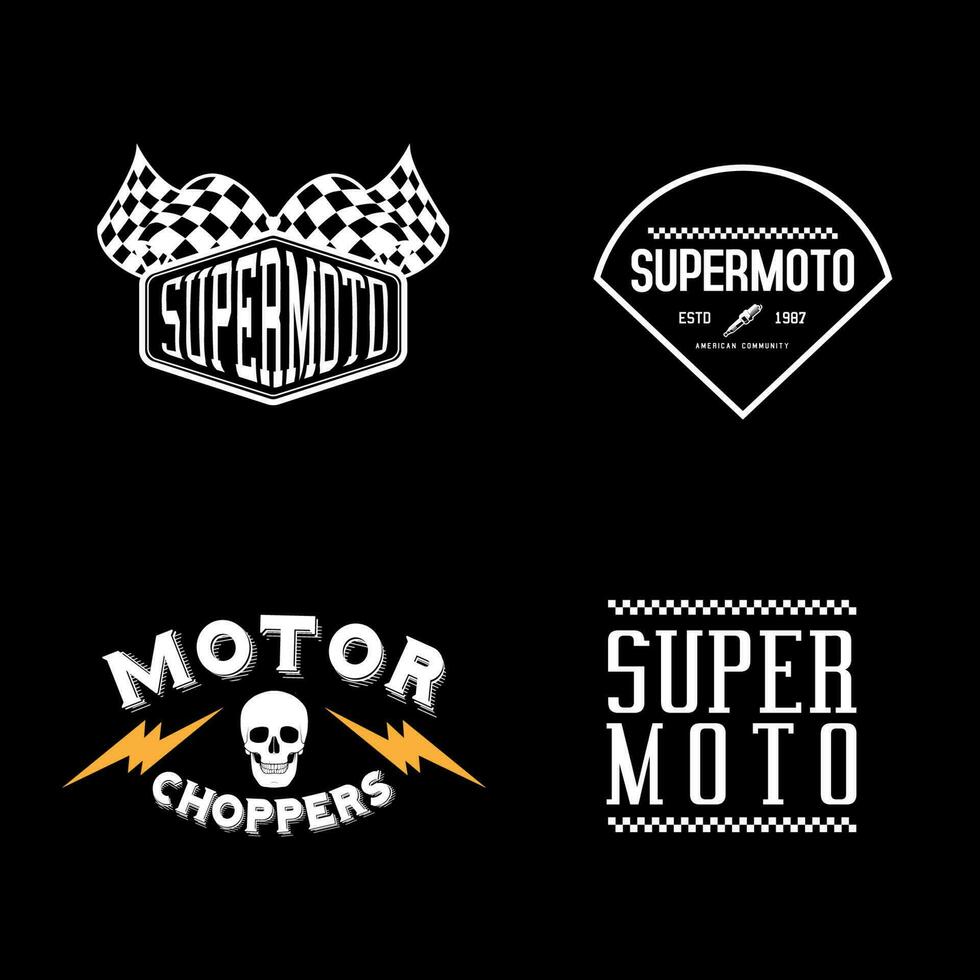 motorcykel årgång grafisk logotyp vektor design